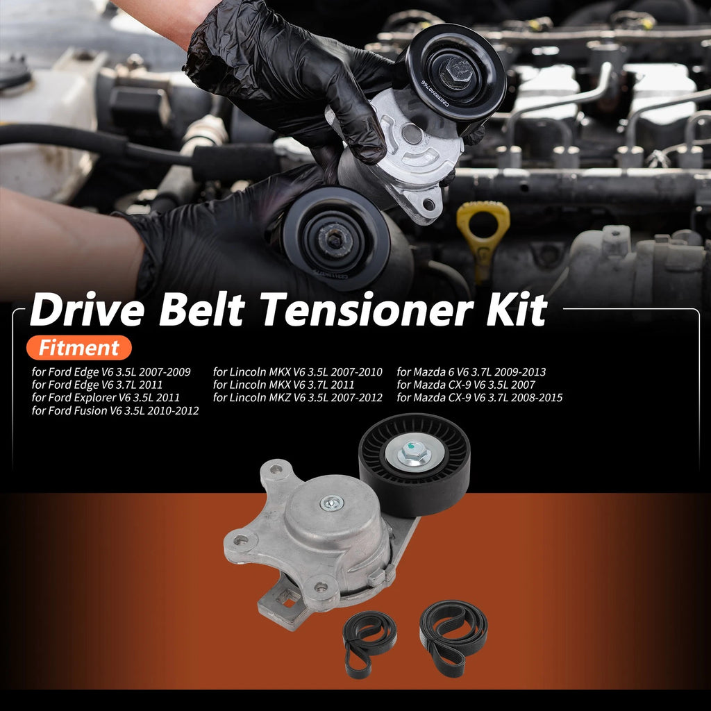 Set of 1 Drive Belt Tensioner Kit for Ford Edge V6 3.5L (2007–2009) 8T4Z6B209A