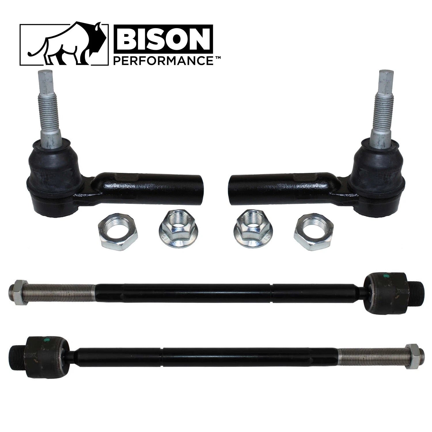 4pc Inner & Outer Steering Tie Rod End Kit for Ram 1500 RWD (2019–2023)