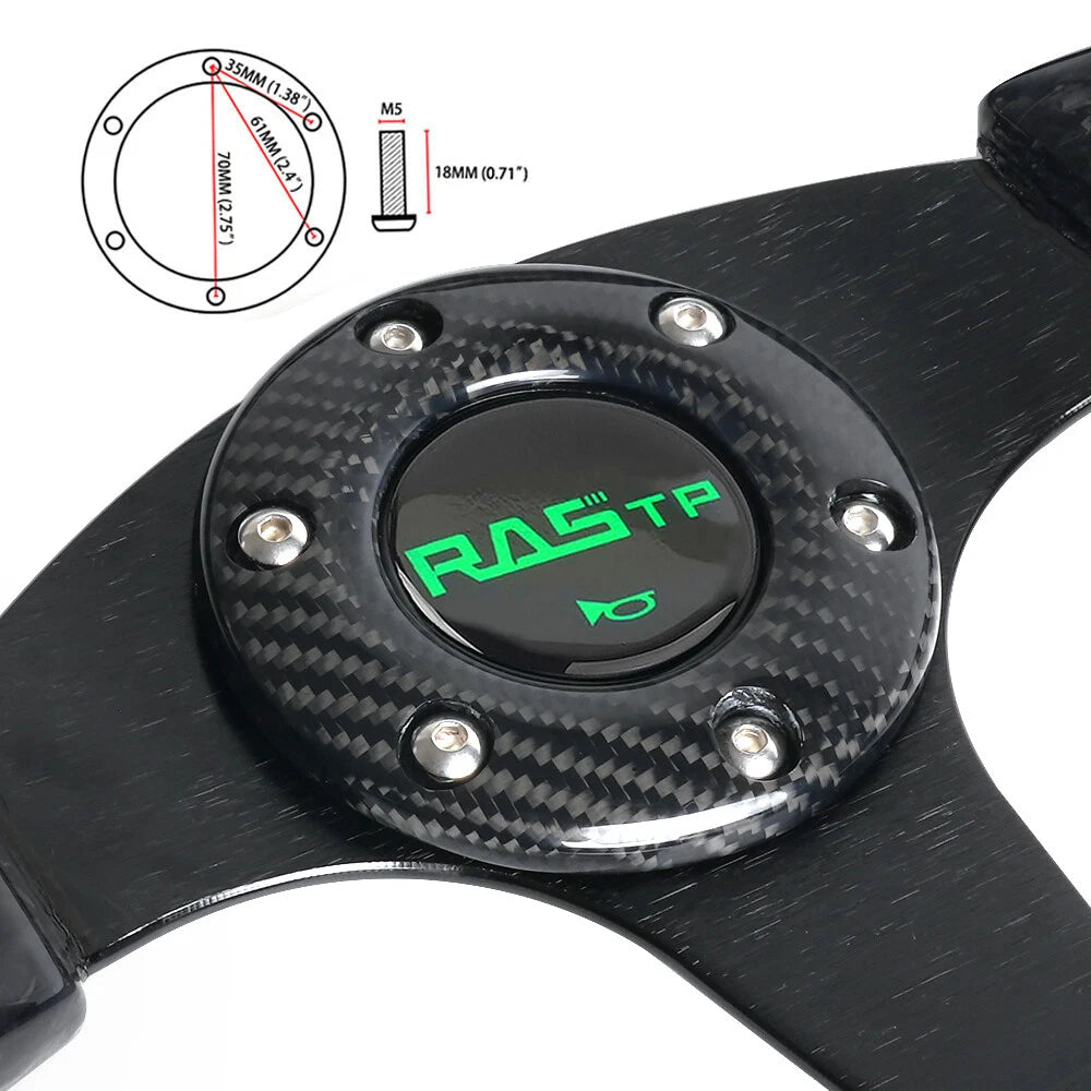 14-Inch Carbon Fiber Racing Steering Wheel for Drifting