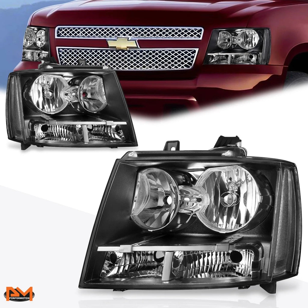 Black Housing Clear Corner Headlight for Suburban/Avalanche (2007–2014)