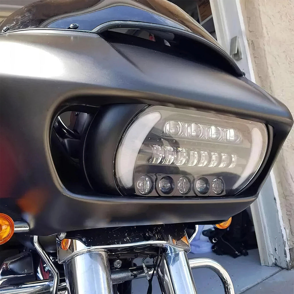 Front LED Headlight Lamp Assembly for Harley Road Glide (2015–2023)