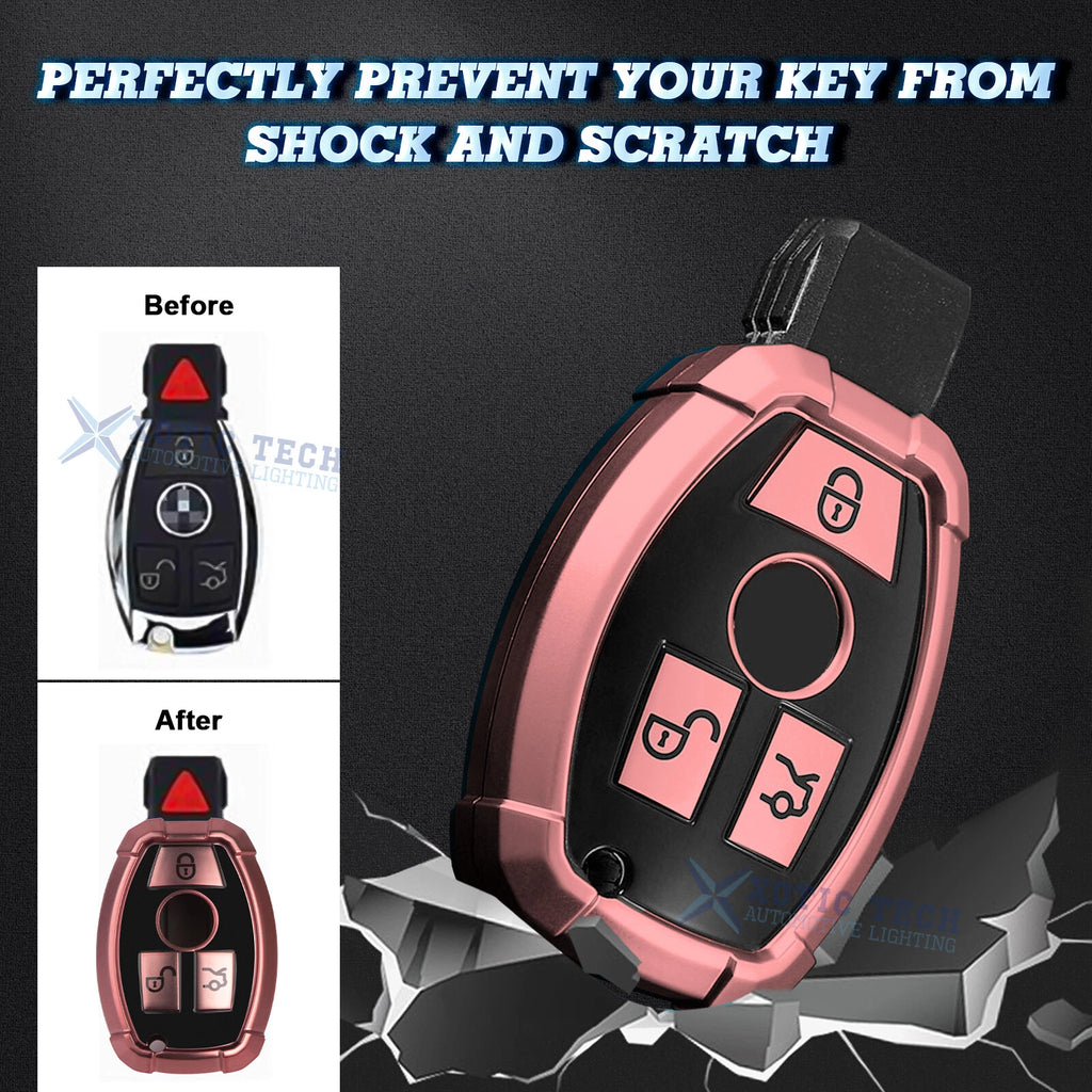 Remote Key Fob Cover Shell for Mercedes B C E G SLK (2010-2017)