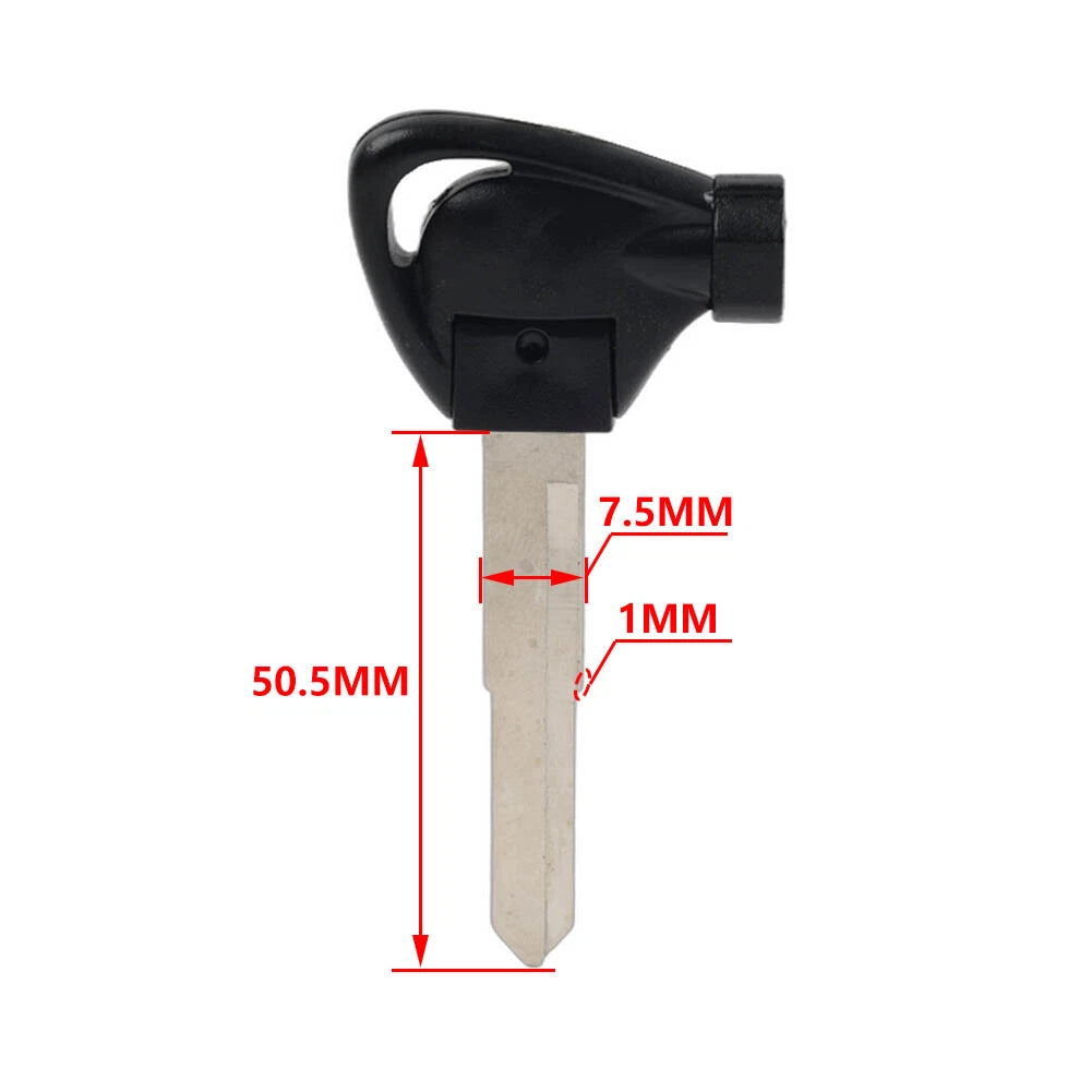 2X Ignition Key Blank Shell Case Uncut Blade for Yamaha Motorbike Scooter