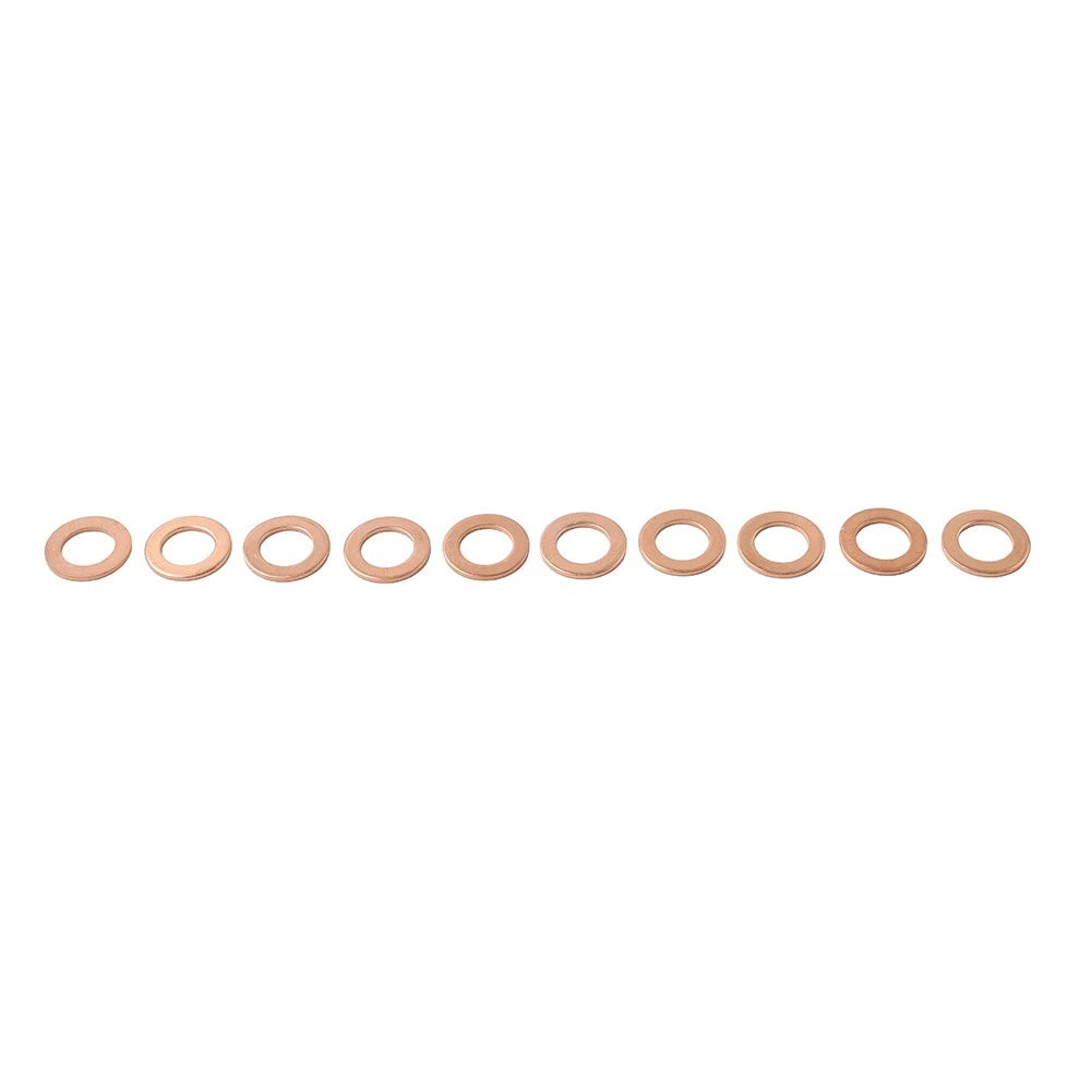 10Pcs Copper Oil Drain Plug Gasket Crush Washer Seal for Universal Fit