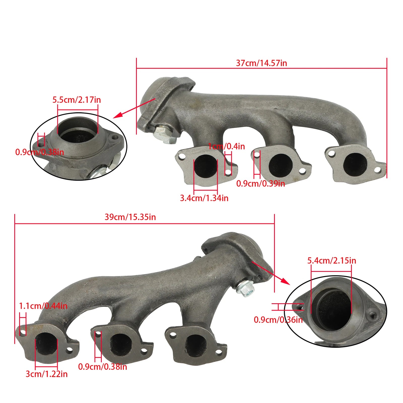 2X Exhaust Manifold for Ford F150 E150 E-250 (1999–2008)
