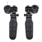 1" Black Saddle Clamp Foot Pegs for Harley Sportster 883 XL1200 1340 (1986–2023)
