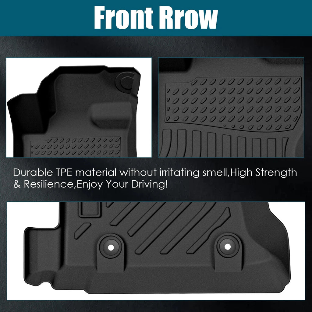 Set of 2 3D Floor Mats for Subaru Legacy (2015–2019) TPE Rubber All Weather