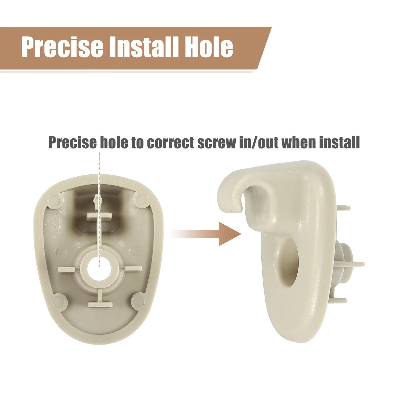 2X Sun Visor Support Clip Retainer No. 1AR26BD1AA/1AR26DW1AA for Jeep