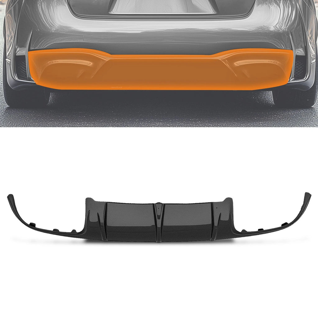 Rear Bumper Diffuser Lip for Mercedes-Benz W204 C63 AMG (2008–2011) Carbon Fiber