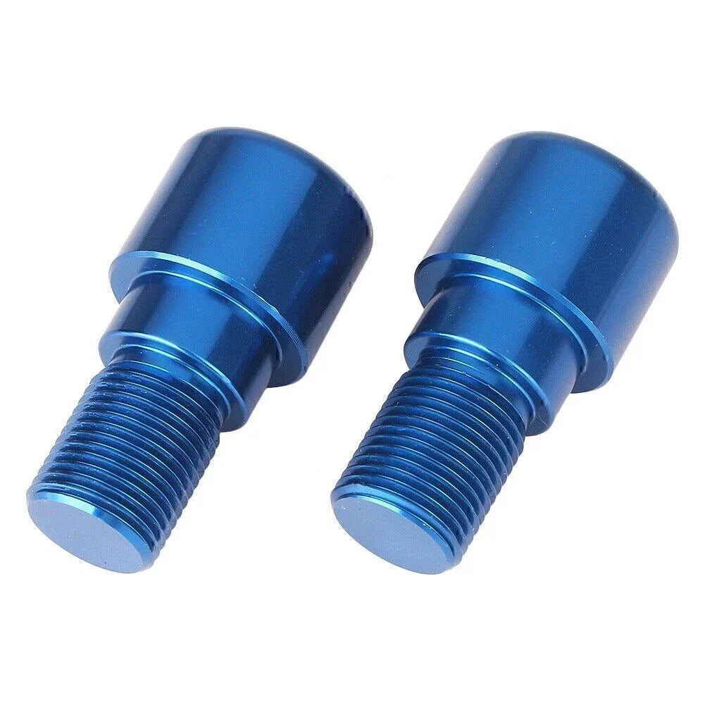 18mm Blue Handlebar Grips & End Cap Plugs for Motorcycle Dirt Bike