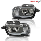 Set of 2 Headlight Halogen for Chevrolet Camaro (2010–2013) Black Housing