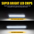Set of 4 LED Side Marker Lights for Pontiac Firebird (1998–2002) Smoke White