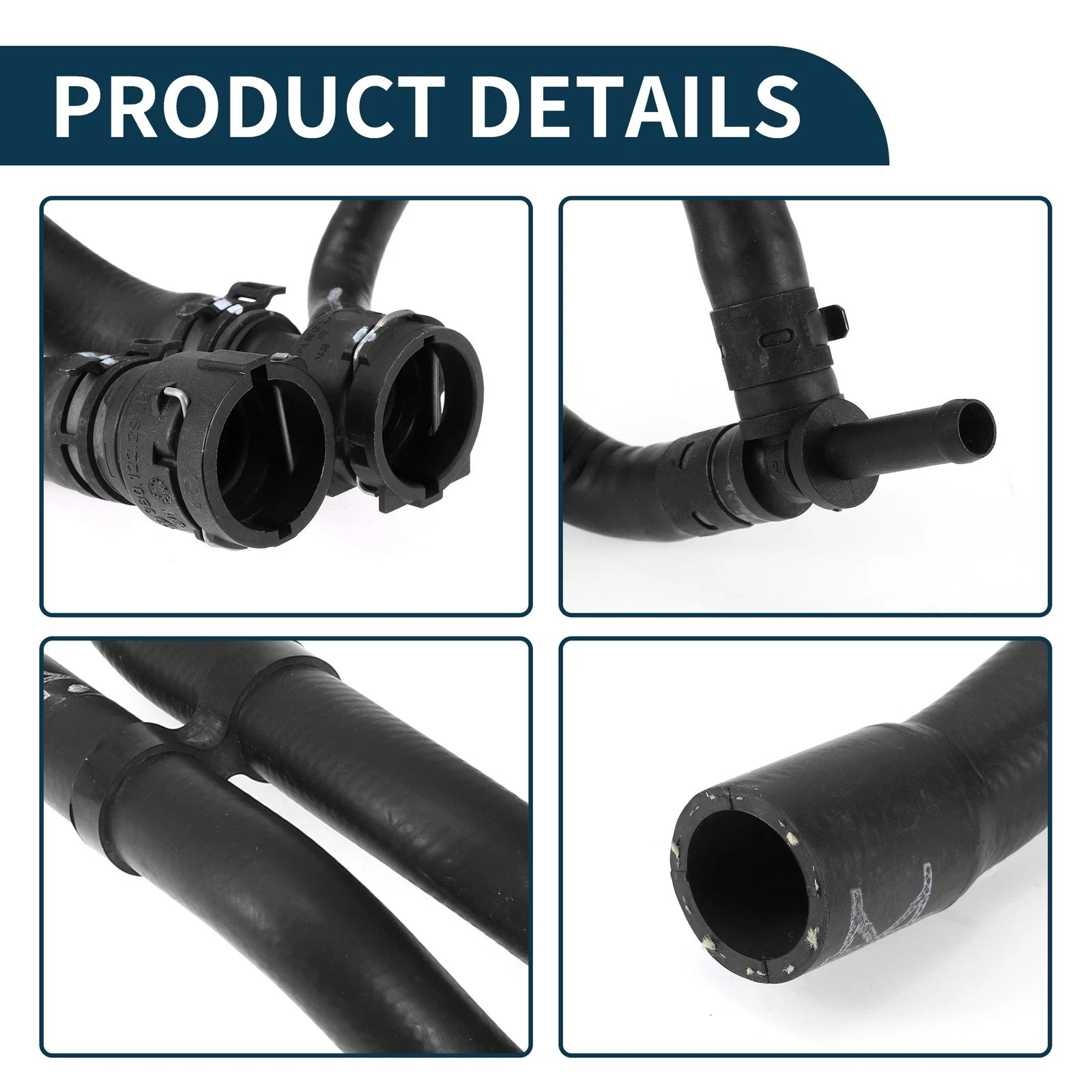 Radiator Hose Coolant Pipe for Volkswagen Jetta 2.0L (2005–2017) Rubber