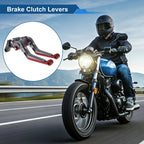 Adjustable Brake Clutch Levers for Suzuki GSXR150 (2017–2020) Titanium Red
