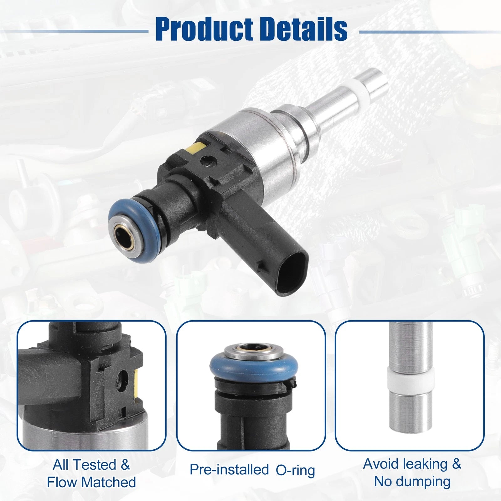 Set of 4 Fuel Injector Nozzles for Mercedes-Benz C 250 (2012–2015)