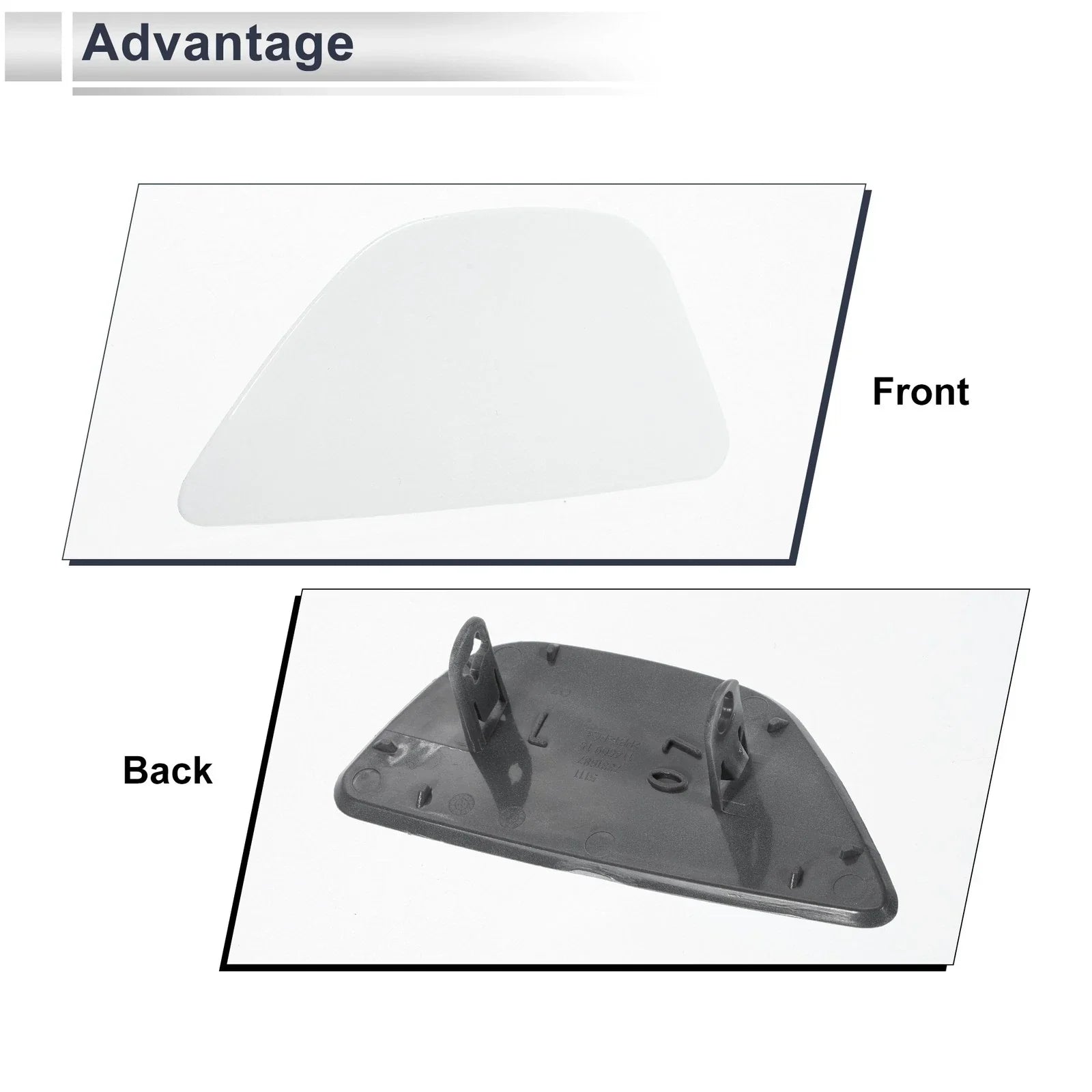 Front Left Side Bumper Headlight Washer Nozzle Cover Cap for BMW 535i White