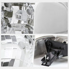 Chrome Housing Bumper Headlight Clear Corner Lamps for Sierra Yukon (1999–2007)