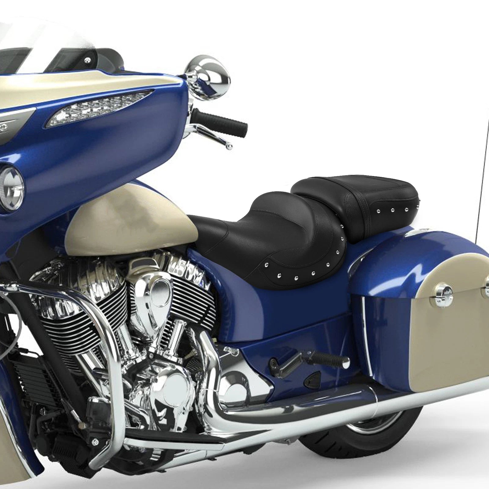 Driver Passenger Seat for Indian Roadmaster Chief Dark Horse (2015–2024)