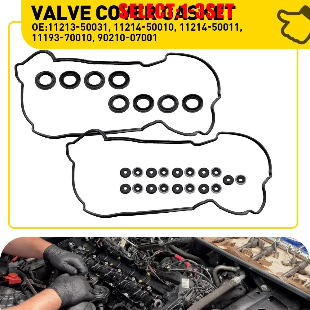 Engine Valve Cover Gasket for Toyota 3UZFE 2UZFE (11193-70010, 90210-07001)