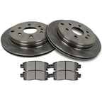 Set of 4 Rear Ceramic Brake Pads and Rotors for Buick Enclave (2008–2017)