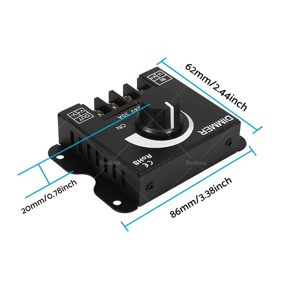 LED Dimmer Switch Controller for Strip Light (12V-24V)