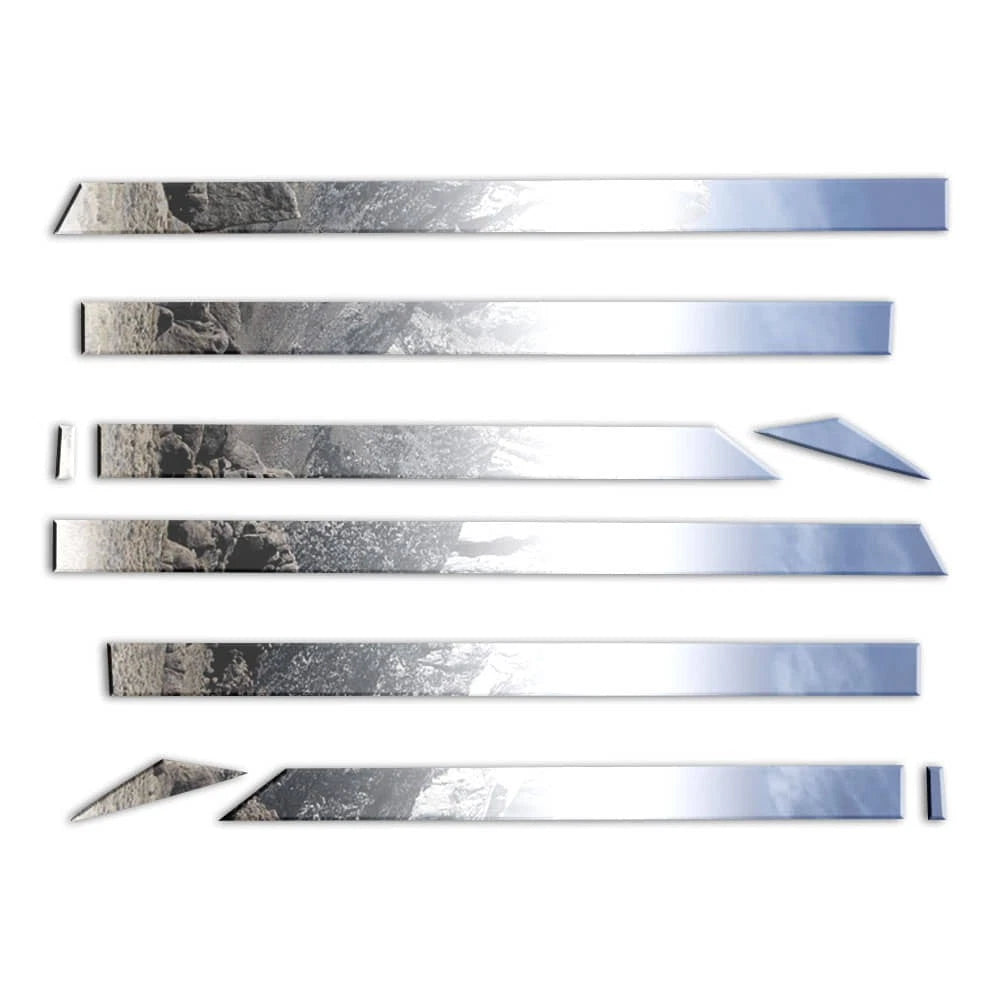 Diamond Grade 10pc 2 1/4" Accent Trim for 2014-2018 GMC Sierra Crew Cab 8' Bed