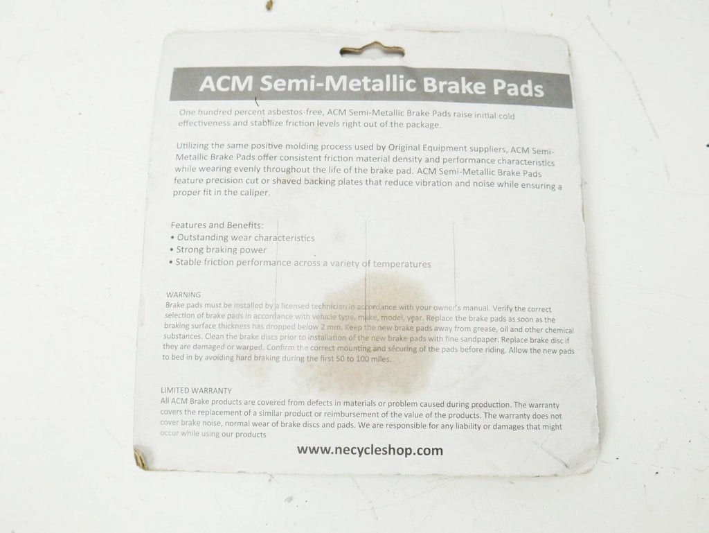 Set of 2 Rear Brake Pads FA400 ACM400 for Harley Street Glide FLHX/FLHXi (2006–2007)