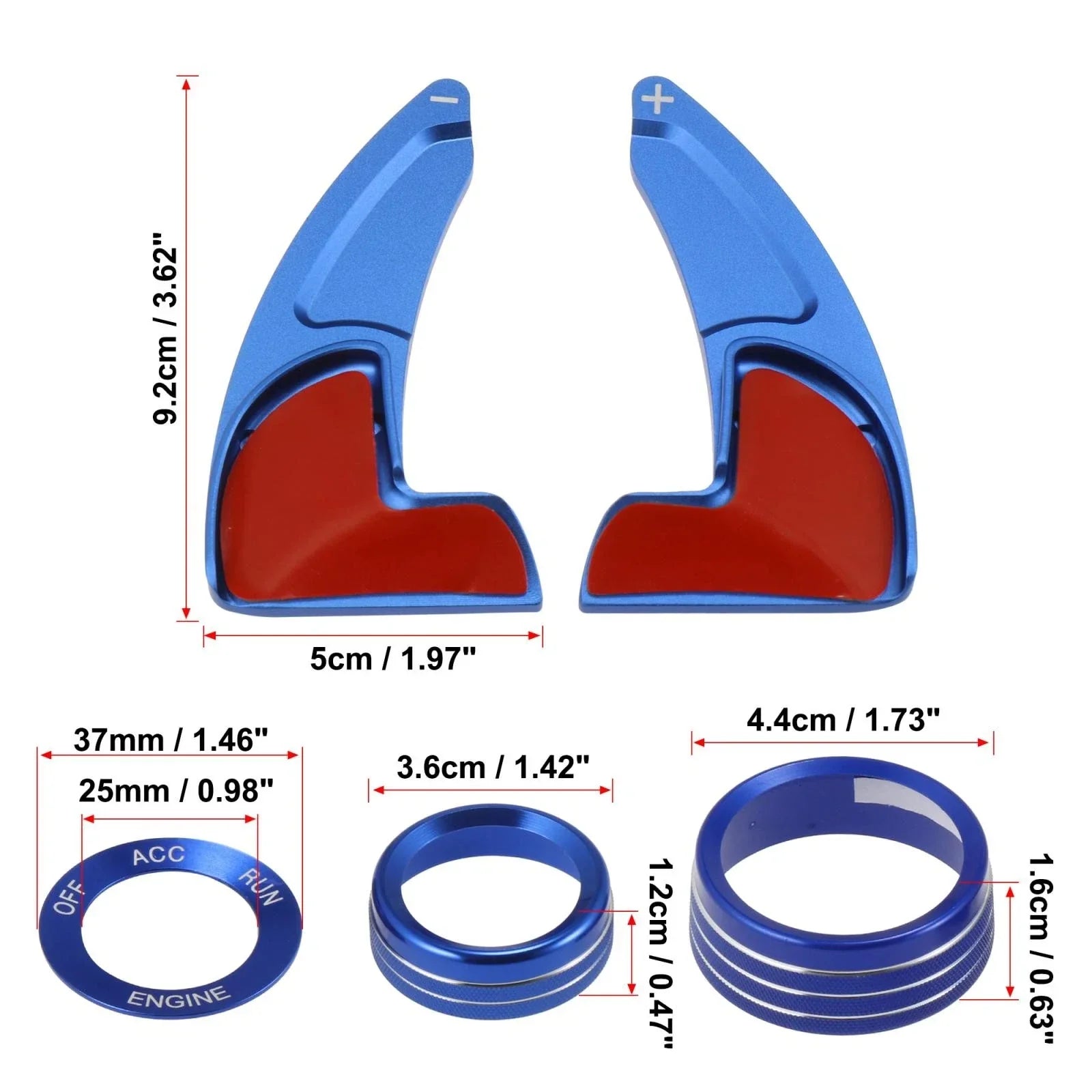 Steering Wheel Shift Paddle Extension Trim Set for Dodge Charger Challenger (2015-2023)