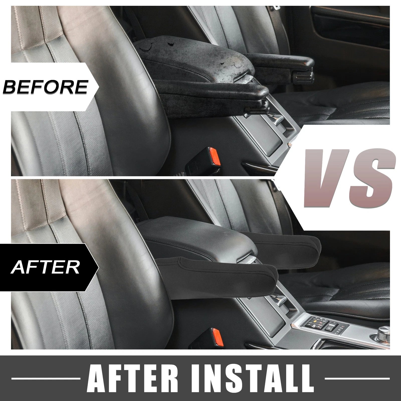 1 Pair Armrest Covers for Honda Odyssey (2000–2011) Black