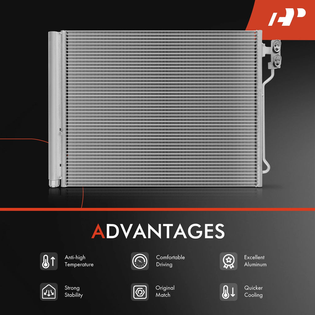 A/C Condenser with Receiver Drier for BMW 528i xDrive (2012-2016)