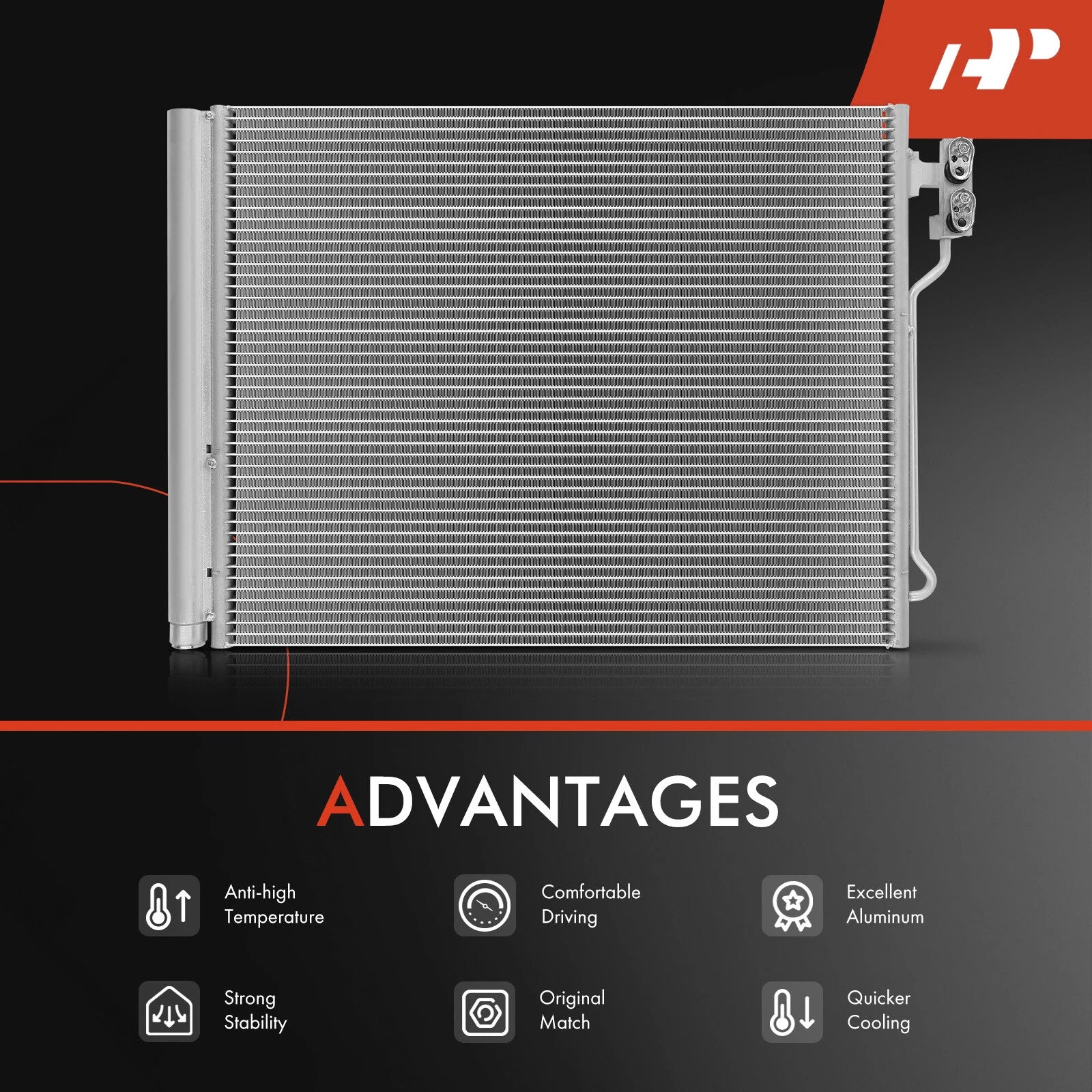 A/C Condenser with Receiver Drier for BMW 528i xDrive (2012-2016)