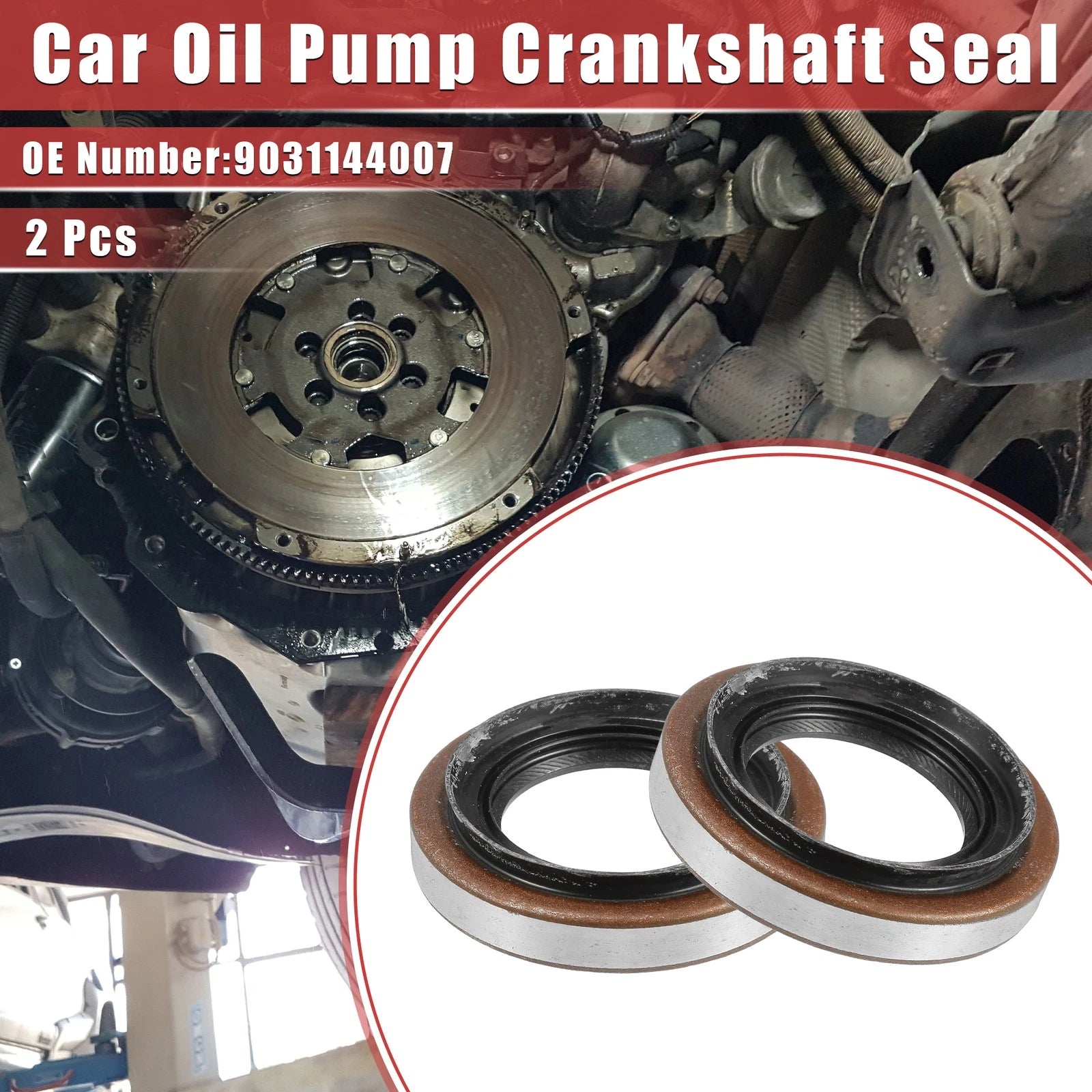 2X Crankshaft Rear Seal for Toyota Tacoma (1998–2013) No. 9031144007