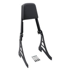 Black Backrest Sissy Bar with Leather Pad for Harley Davidson Sportster (883-1200)