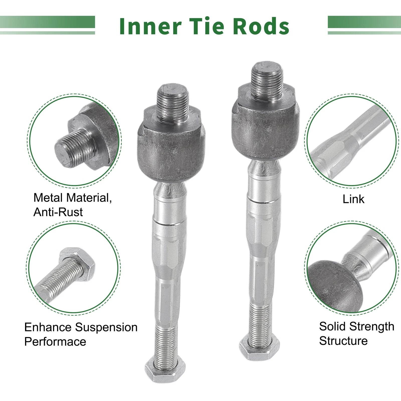 8pcs Front Suspension Kit Tie Rod End Ball Joint for Honda Civic (2006–2011)