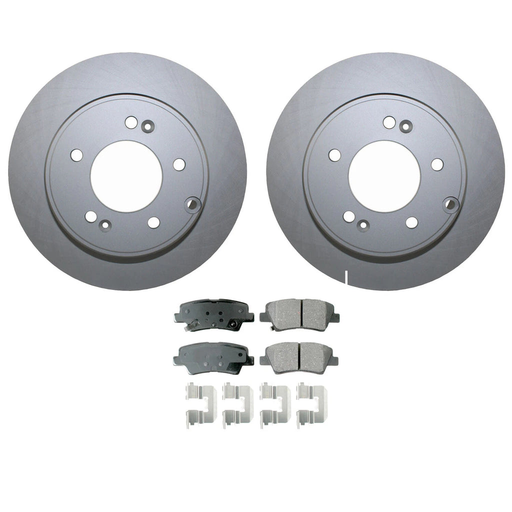 Rear Brake Kit 284mm Rotors Akebono Ceramic Pads for Hyundai Azera Kia Optima (2006–2017)