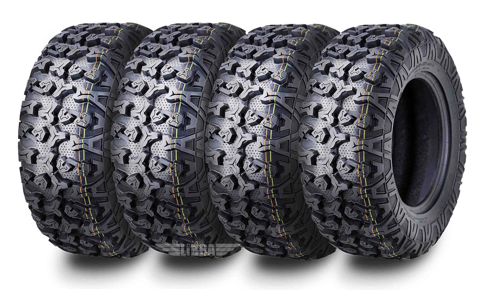 Set of 4 Premium ATV/UTV Tires 24x8-12 24x8x12 8PR with Scuff Guard