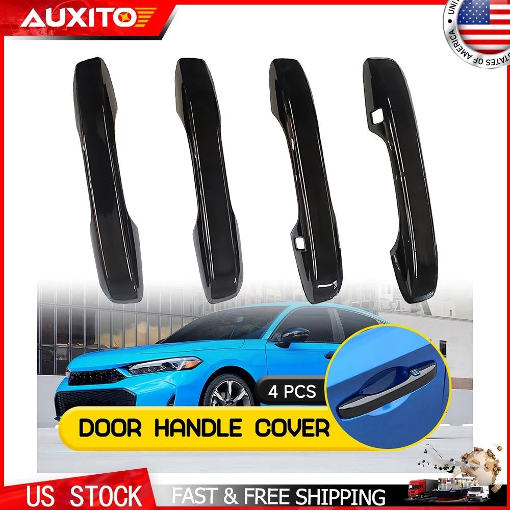 Gloss Black Door Handle Cover Cap for Honda CR-V HR-V (2023–2025)