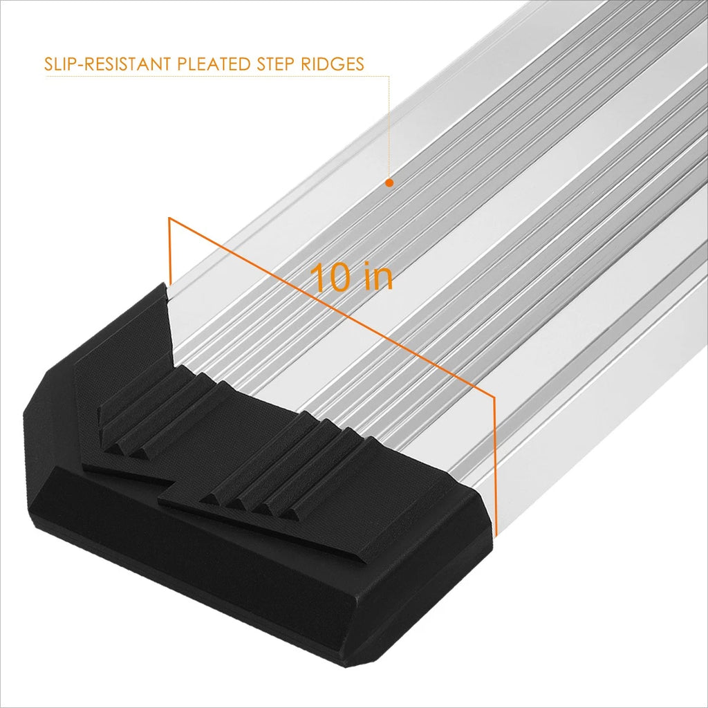 J2 Chrome Running Boards for Dodge Ram Crew Cab 2009–2020 (10" Step Pad)