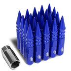 20 Pcs J2 7075 Forged Aluminum M12x1.5 Spiky Cap Lug Nuts w/Adapter for Universal