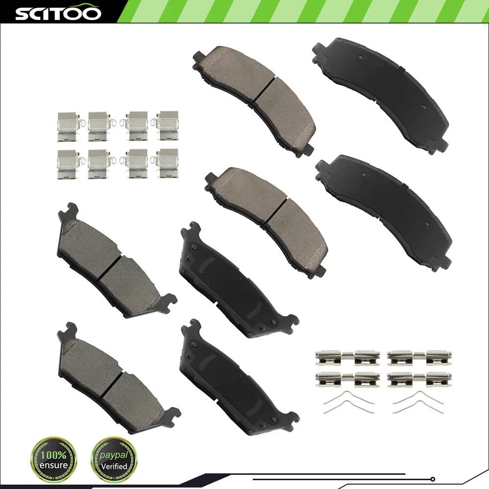 8PCS Ceramic Disc Brake Pads for Ford Bronco (2022–2023)