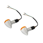 Set of 4 Amber Chrome Turn Signal Indicator Lights for Honda