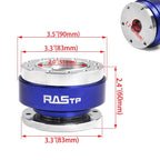 12.5" Blue D Shape Racing Steering Wheel with Quick Release Adapter Kit