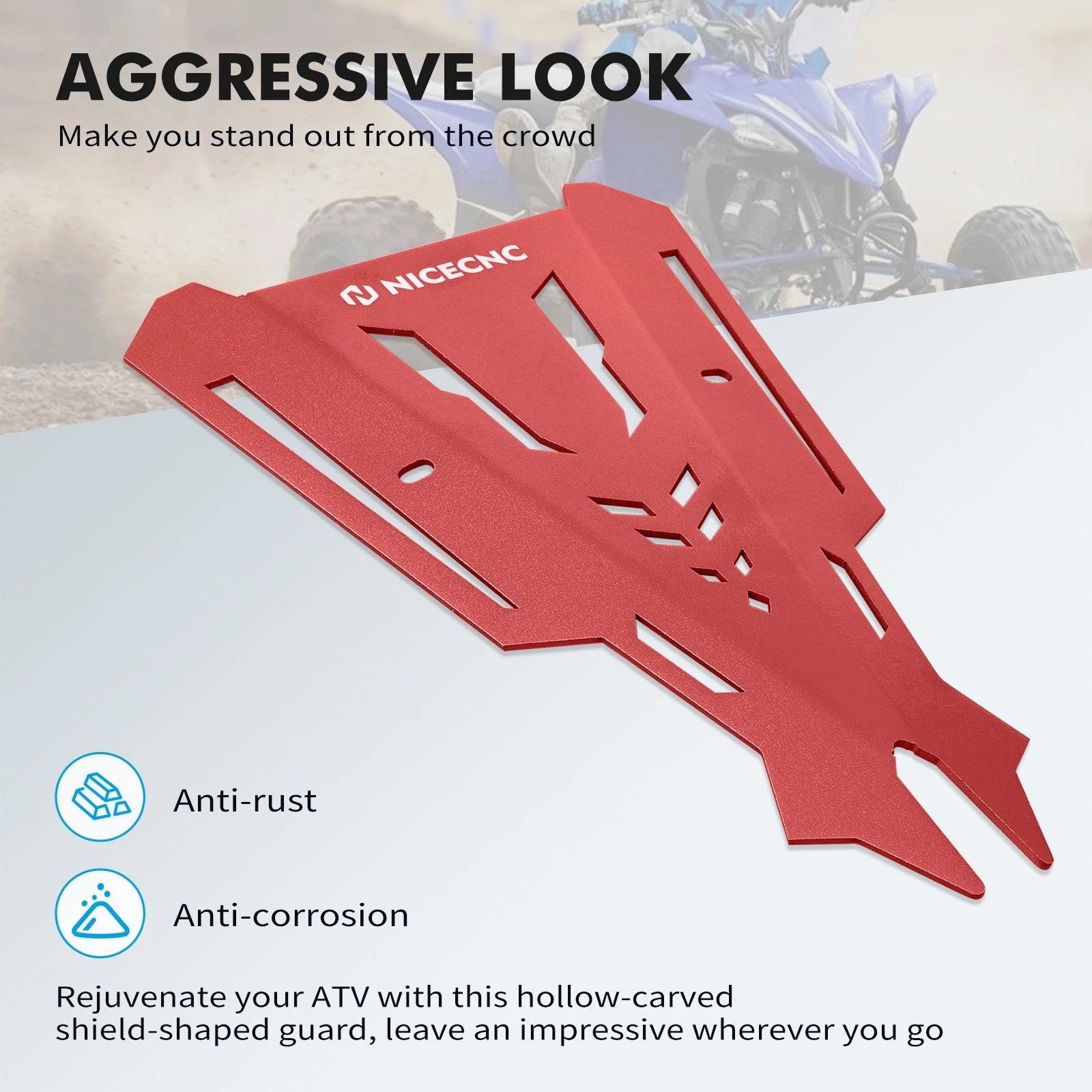 Stabilizer Roost Cover Guard for Yamaha YFZ450R (2009–2024) Red