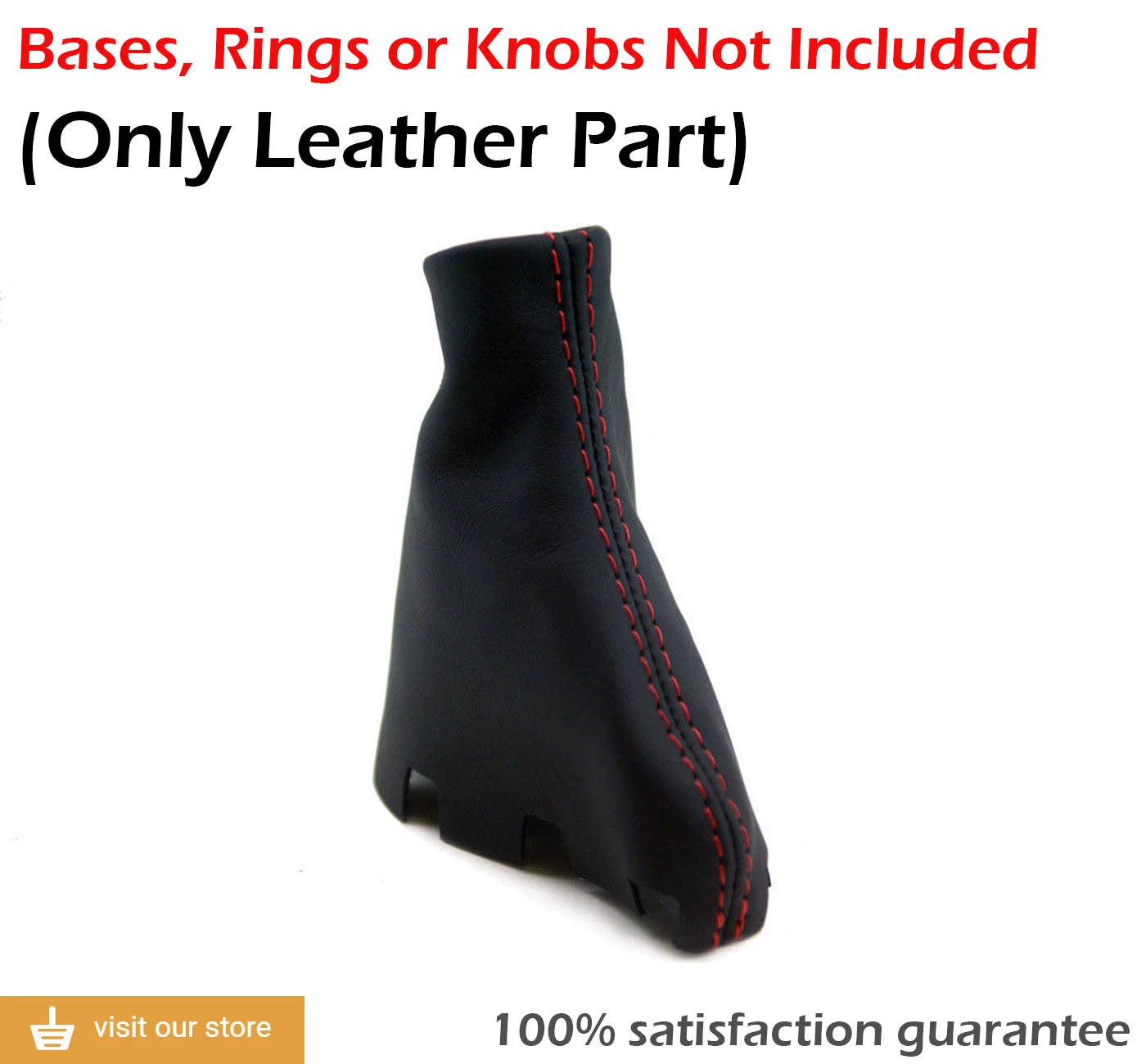 Automatic Shift Boot for Acura TSX (2009–2014) Red Stitch PVC Leather