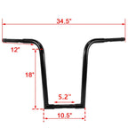 1 1/4" 18" Rise Ape Hanger Handlebar for Harley FLST Sportster XL