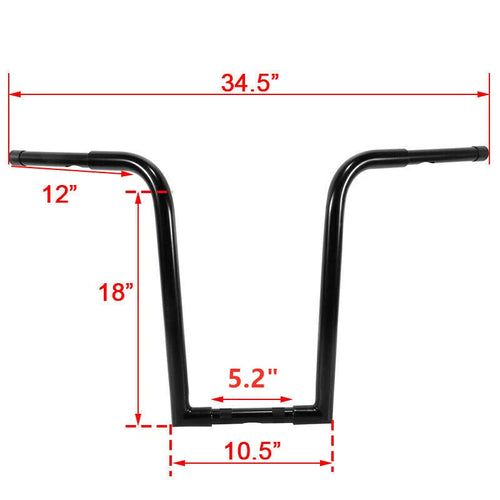 1 1/4" 18" Rise Ape Hanger Handlebar for Harley FLST Sportster XL