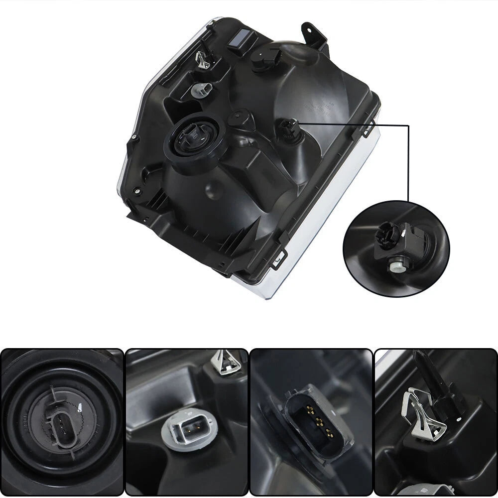 Set of 2 Headlights for Ford E150 E250 E350 E450 Econoline Van (2008–2014)