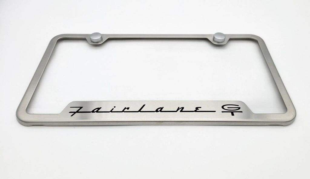 Brushed Stainless License Plate Frame Replacement for Ford Fairlane GT (1963–1963)