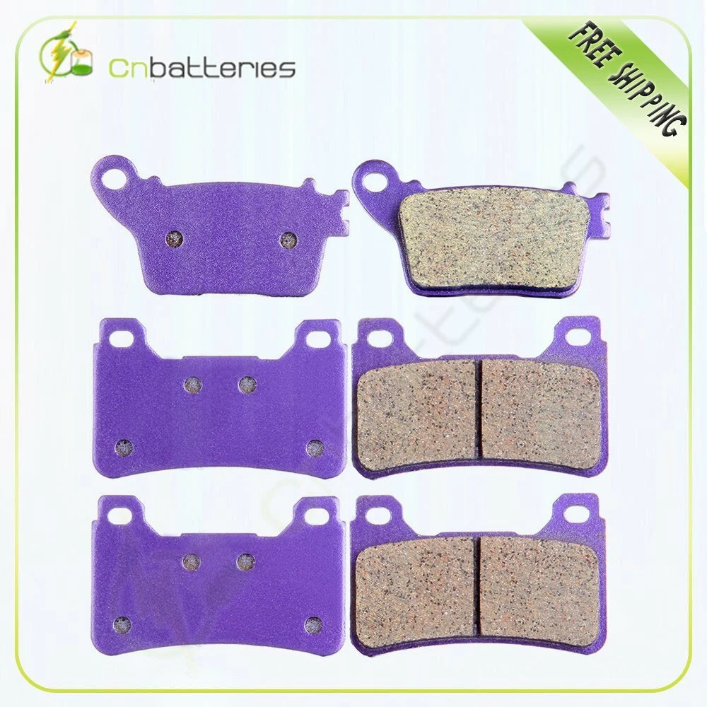 Front and Rear Brake Pads for Honda CBR1000RR (2006–2010, 2012–2015) Carbon Fiber