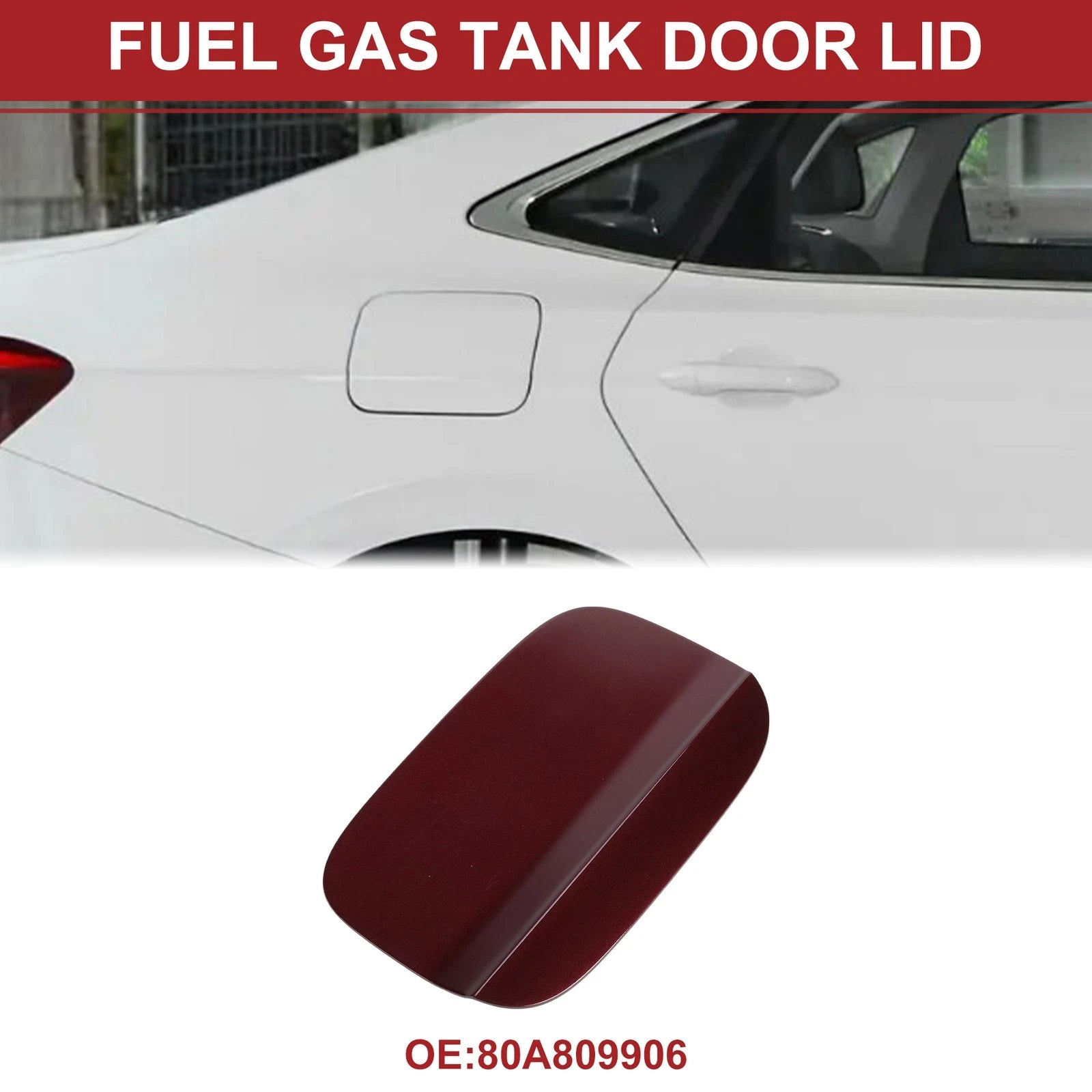 Fuel Tank Door Cap for Audi Q5 (2018–2024) Fuel Filler Flap Cover Red